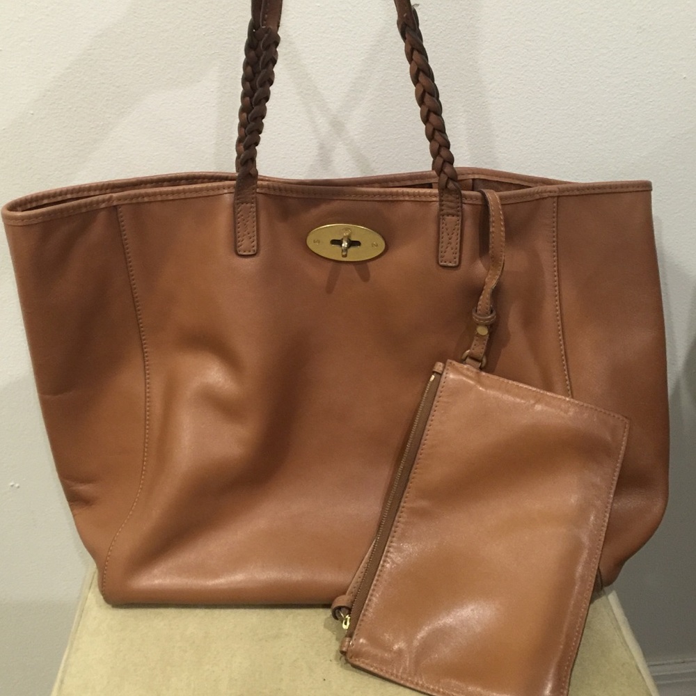 Brown leather Mulberry Dorset tote bag.